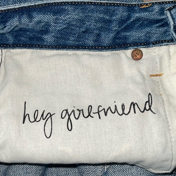 GRLFRND Poppy in Good Luck Charm Medium Blue Wash Denim Jean Short High Rise 29 - Picture 9 of 10